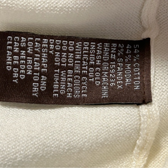 J. McLaughlin Cream Sweater with Button Sleeves - L - Picture 7 of 9